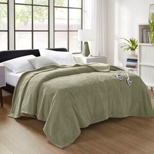 Biddeford Queen Size Heated Blanket- Sage Green